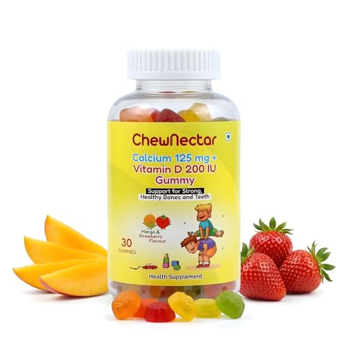 Kids Calcium + Vitamin D3 Gummies (Mango & Strawberry, 30 Count)