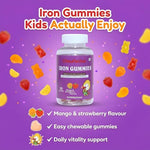 Iron Gummies with Vitamin C & Folic Acid (Mango & Strawberry, 30 Count)